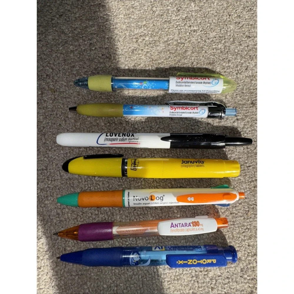 7 VTG Pharma Drug Rep Pens Symbocort‎ Lovenox Januvia Novel Log Antara Protonix
